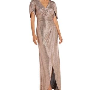 Metallic wrap dress, size 2 , Eliza J